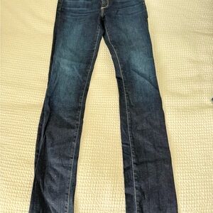 AG Adriano Goldschmied Dark Blue Straight Leg Jeans